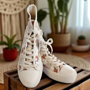 Nwt, American Eagle Cream Boho Multicolr Sneakers